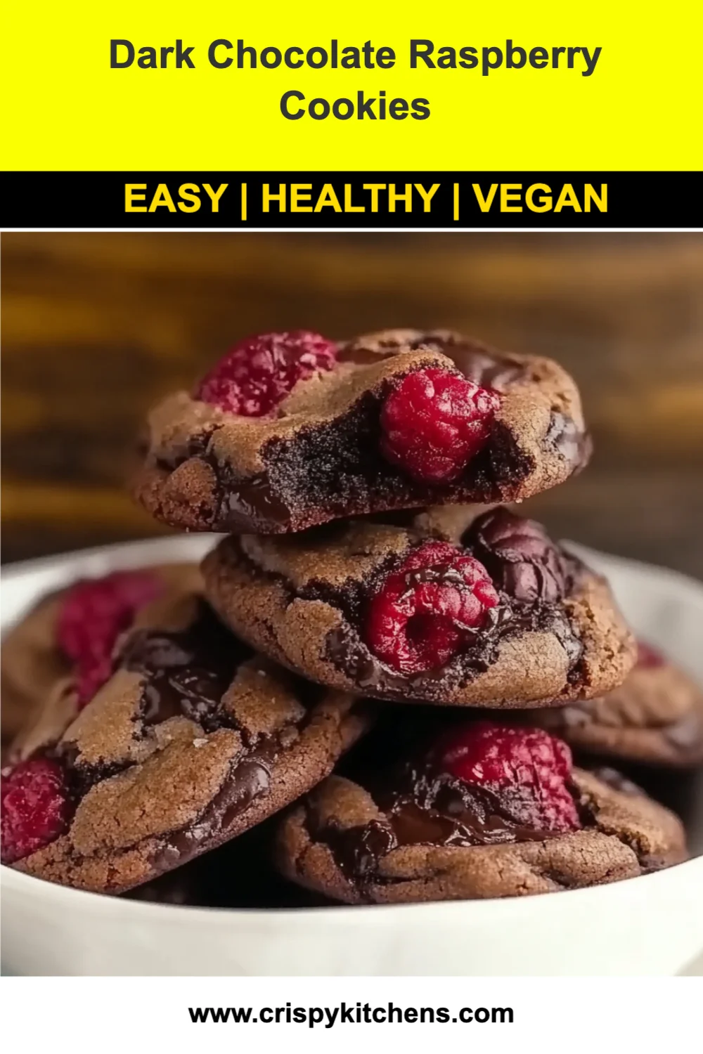 Dark Chocolate Raspberry Cookies