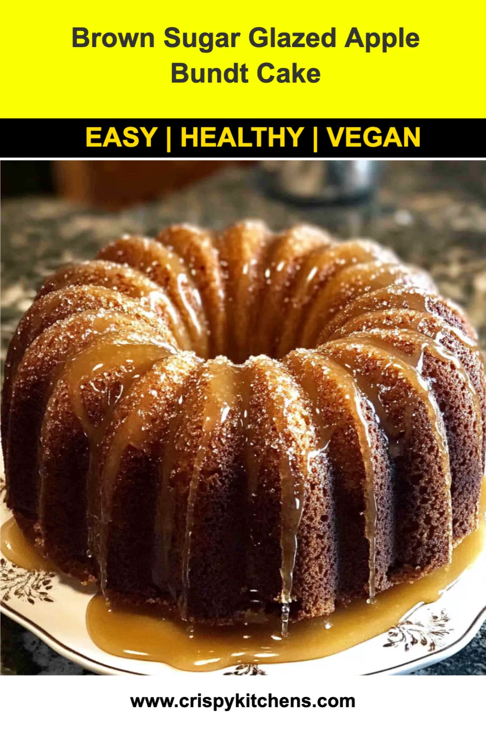 Brown Sugar Glazed Apple Bundt Cake