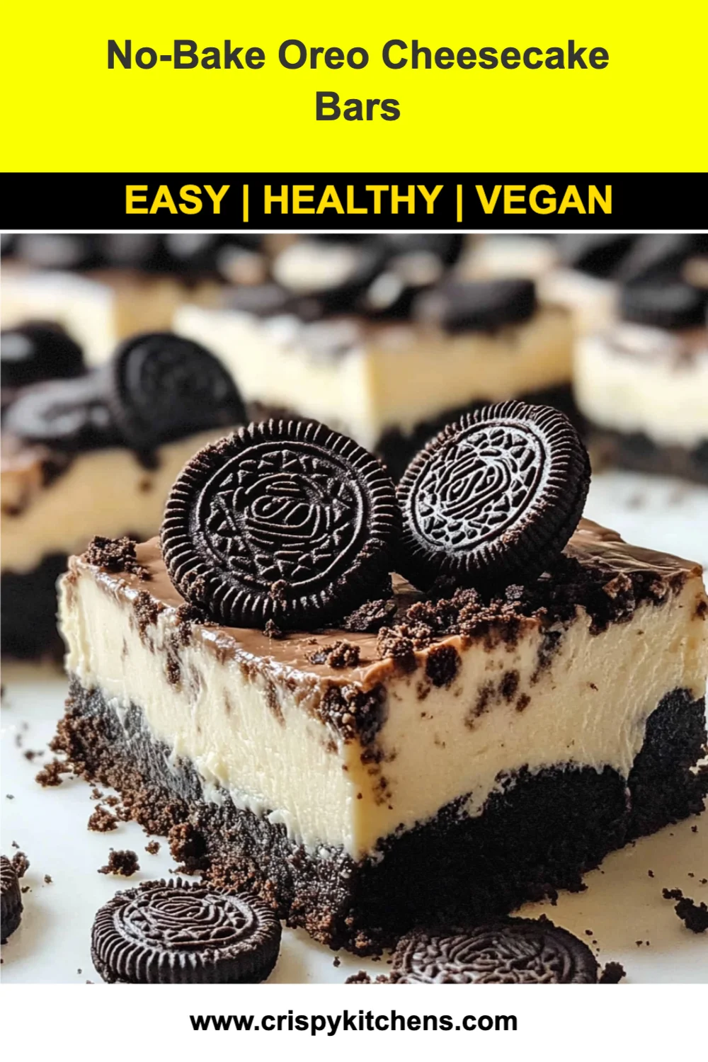 No-Bake Oreo Cheesecake Bars
