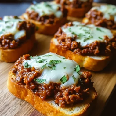 Delicious Open Face Garlic Toast Sloppy Joes Recipe