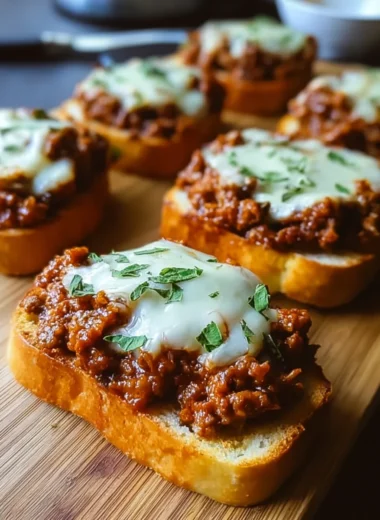 Delicious Open Face Garlic Toast Sloppy Joes Recipe