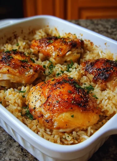 Deliciously Easy Oven Baked Chicken and Rice Recipe