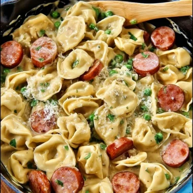 Easy One Pot Creamy Kielbasa Tortellini Recipe