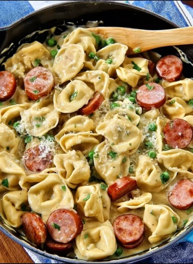 Easy One Pot Creamy Kielbasa Tortellini Recipe