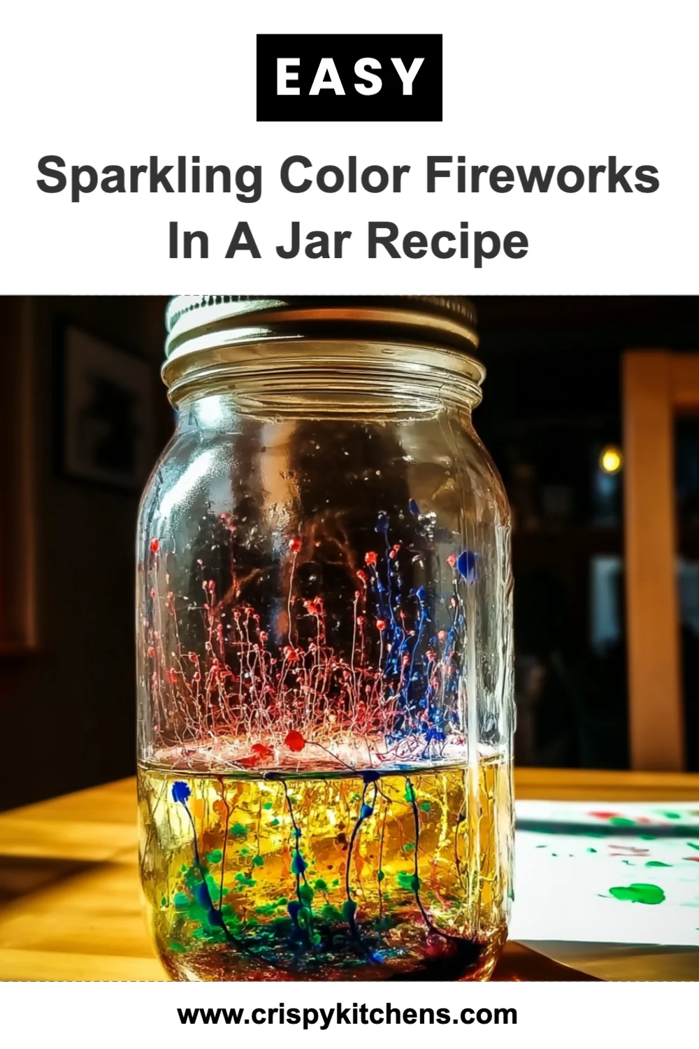 Sparkling Color Fireworks In A Jar Recipe