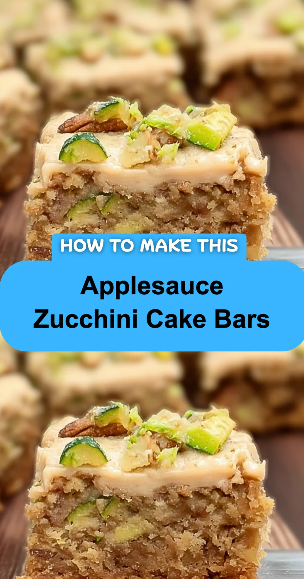 Delicious Applesauce Zucchini Cake Bars Recipe