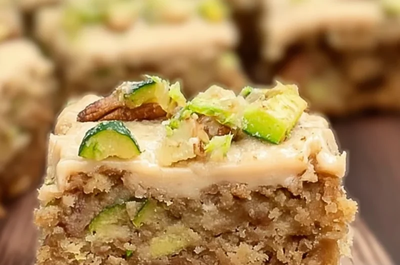 Delicious Applesauce Zucchini Cake Bars Recipe