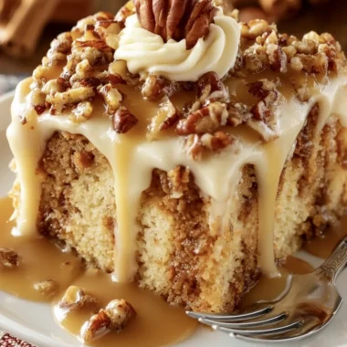 Delightful Butter Pecan Praline Poke Cake Recipe