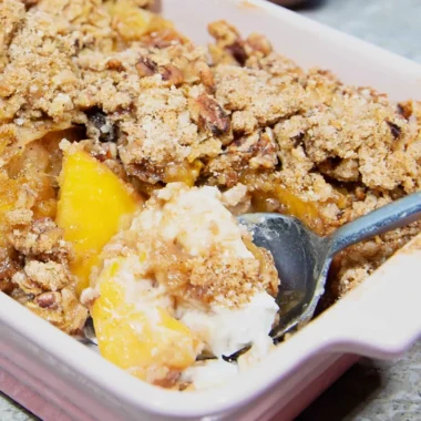 Delightful Pecan Peach Crisp Recipe