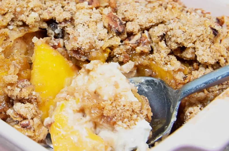 Delightful Pecan Peach Crisp Recipe