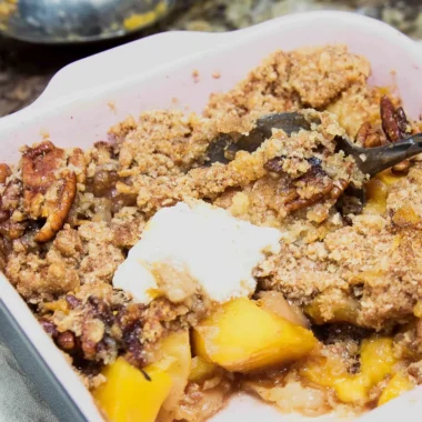 Delightful Pecan Peach Crisp Recipe