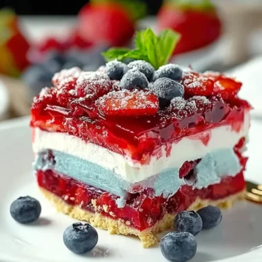Refreshing Summer Berry Jello Lasagna Recipe