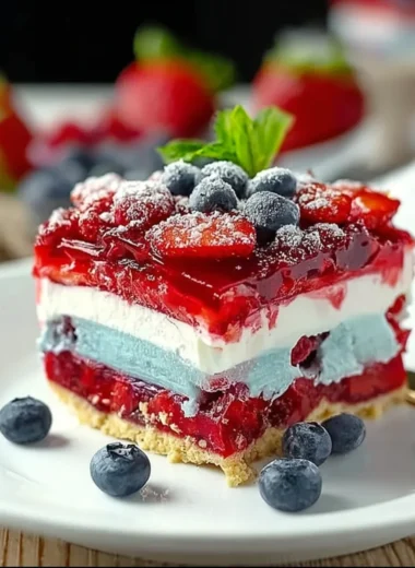 Refreshing Summer Berry Jello Lasagna Recipe