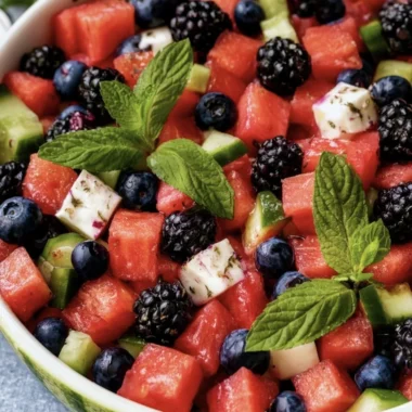 Refreshing Watermelon Blueberry Salad Recipe