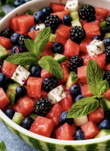Refreshing Watermelon Blueberry Salad Recipe