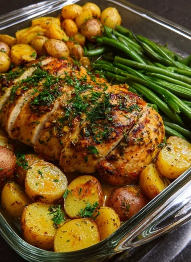 Ultimate Garlic Butter Chicken with Baby Potatoes and Green Beans Recipe