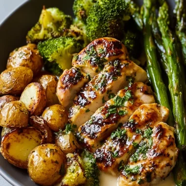 Ultimate Garlic-Herb Chicken Bowl Recipe with Roasted Potatoes and Veggies