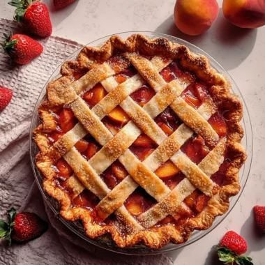 Unforgettable Brown Butter Strawberry Peach Pie Recipe