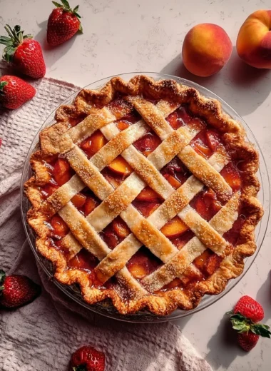 Unforgettable Brown Butter Strawberry Peach Pie Recipe