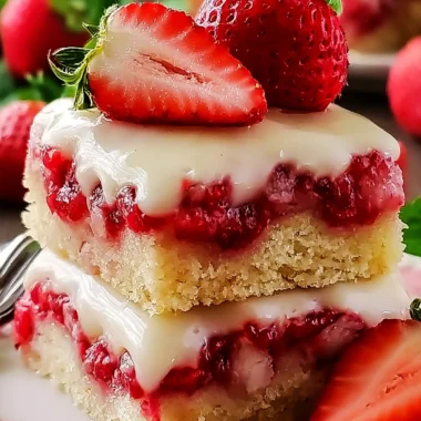 Deliciously Easy Strawberry Shortcake Bars Recipe