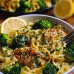 Easy Cowboy Butter Lemon Bowtie Chicken Recipe with Broccoli