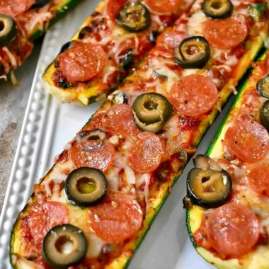 Pizza Stuffed Zucchini Boats Recipe (Healthy and Delicious!)