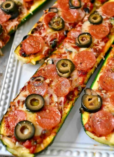 Pizza Stuffed Zucchini Boats Recipe (Healthy and Delicious!)