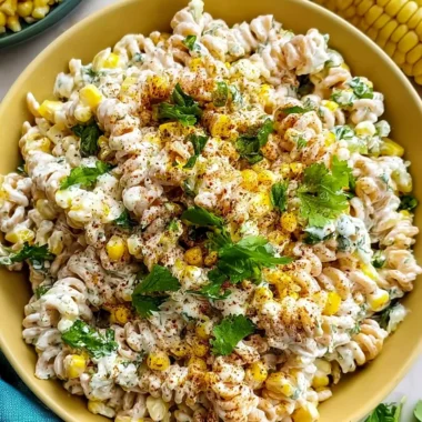 Tasty Elote Pasta Salad Recipe with Greek Yogurt