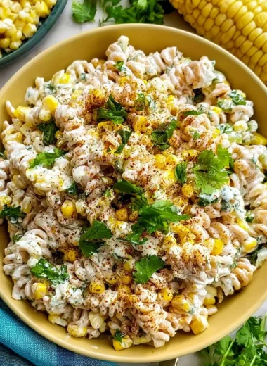 Tasty Elote Pasta Salad Recipe with Greek Yogurt