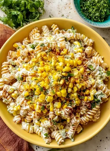 Tasty Elote Pasta Salad Recipe with Greek Yogurt